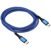 Akyga USB-kabel USB-C stekker, USB-C stekker 1.80 m Blauw AK-USB-38 - thumbnail