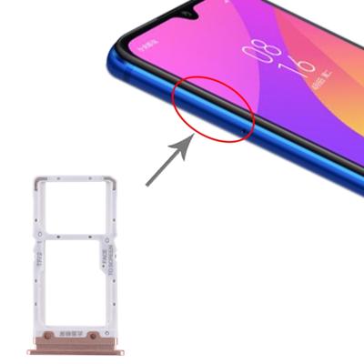 SIM-kaart lade + SIM-kaart lade/micro SD-kaart lade voor Xiaomi mi CC9 (goud)