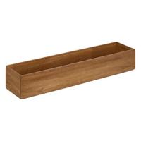 Bestekbak/keuken organizer - 1 vaks - Smart Desk serie - acacia hout - 8 x 38 x 7 cm