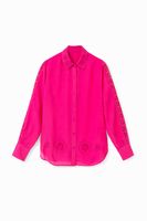 Shirt met gestanste details en mandala's - RED - S Shirt met gestanste details en mandala's - RED - S