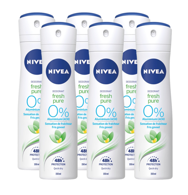 Nivea Fresh Pure Deodorant Spray Voordeelverpakking Nivea Fresh Pure Deodorant Spray Voordeelverpakking