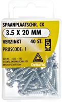 Spaanpl.schr. ck 3.5x20mm 40st - Deltafix