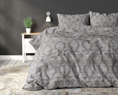 Sleeptime - Fuji Dekbedovertrek Katoen - Antraciet - 140 x 220