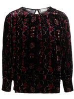 Pierre-Louis Mascia blouse en velours à motif cachemire - Noir - thumbnail