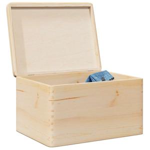 VidaXL Houten kist met deksel 40x30x23 cm massief grenenhout