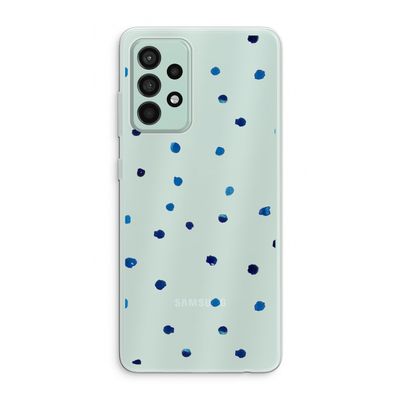 Blauwe stippen: Samsung Galaxy A52s 5G Transparant Hoesje