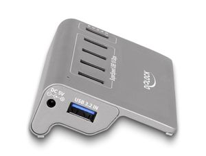 Delock 64182 USB 10 Gbps hub met 4 USB Type-A poorten + 1 snellaadpoort incl. Stroomvoorziening