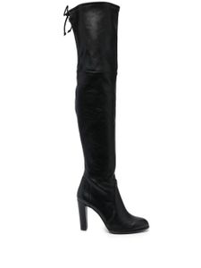 Stuart Weitzman cuissardes Highland 95 mm en cuir - Noir