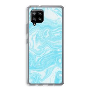 Waterverf blauw: Samsung Galaxy A42 5G Transparant Hoesje