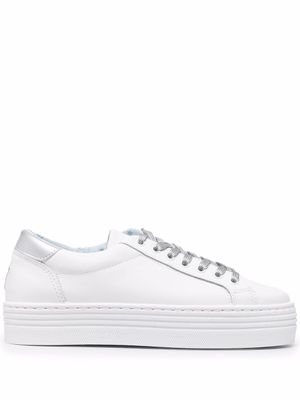 Chiara Ferragni baskets lacées à patch étoile - Blanc