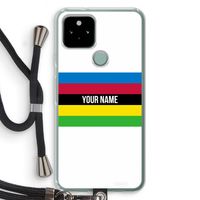 WK Wielrennen: Pixel 5 Transparant Hoesje met koord