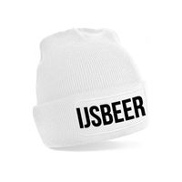IJsbeer muts unisex one size - wit One size  -