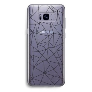 Geometrische lijnen zwart: Samsung Galaxy S8 Plus Transparant Hoesje
