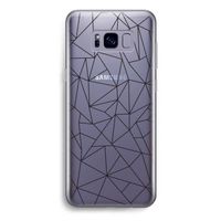 Geometrische lijnen zwart: Samsung Galaxy S8 Plus Transparant Hoesje