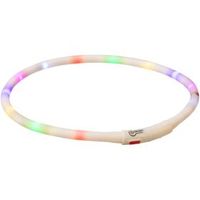 Trixie Halsband usb siliconen lichtgevend oplaadbaar royal blauw - thumbnail