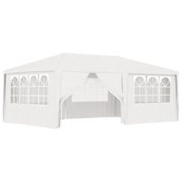 Partytent met zijwanden professioneel 90 g/m 4x6 m wit