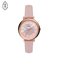 Horlogeband Fossil ES5092 Leder Roze 14mm