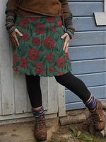 A-Line Vintage Floral Skirt - thumbnail
