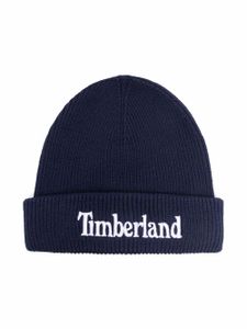 Timberland Kids bonnet à logo brodé - Bleu