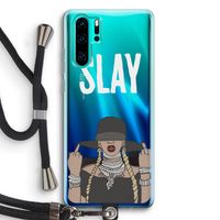 Slay All Day: Huawei P30 Pro Transparant Hoesje met koord