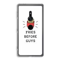 Fries before guys: Sony Xperia XZ2 Transparant Hoesje