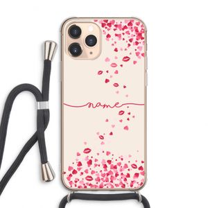 Hartjes en kusjes: iPhone 11 Pro Max Transparant Hoesje met koord