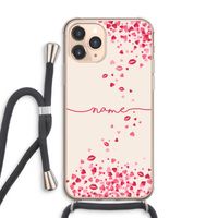 Hartjes en kusjes: iPhone 11 Pro Max Transparant Hoesje met koord