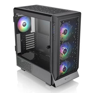 Thermaltake CA-1X5-00M1WN-00 Midi-tower Gaming-behuizing Zwart 4 voorgeïnstalleerde LED-ventilators, Zijvenster