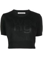 Alexander Wang haut en maille à logo embossé - Noir