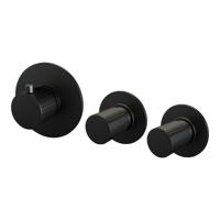 BRAUER Stripe Inbouwthermostaat - 2 stopkranen - in- en afbouwdelen - mat zwart 5-S-350