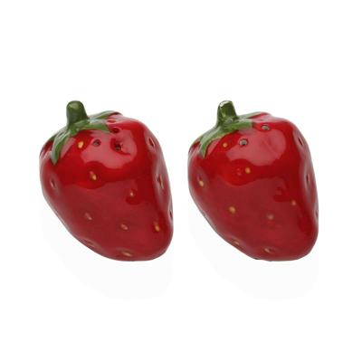 Peper- en Zoutvat Versa Keramisch Dolomite Aardbei 6,3 X 7,3 X 6,3 CM