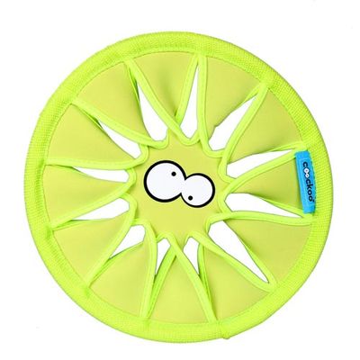 Coockoo twisty frisbee waterspeeltje hondenspeelgoed geel