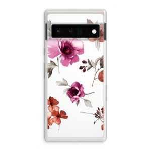 Geschilderde bloemen: Google Pixel 6 Pro Transparant Hoesje
