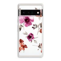Geschilderde bloemen: Google Pixel 6 Pro Transparant Hoesje