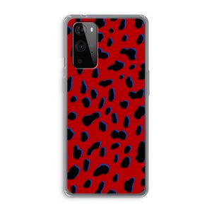 Red Leopard: OnePlus 9 Pro Transparant Hoesje
