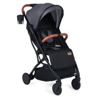 Kinderwagen met Verstelbare Kap en Verstelbare Rugleuning Compacte Kinderwagen die met één Hand kan Worden Ingeklapt met 5-puntsgordel 0-3 jaar Max. 15 kg Zwart/Grijs/Roze-Grijs