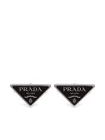 Prada boutons de manchette à logo triangulaire - Noir