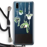 Hang In There: Huawei P20 Transparant Hoesje met koord