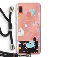 Fantasiewereld: Samsung Galaxy A20e Transparant Hoesje met koord