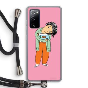 Visknuffel: Samsung Galaxy S20 FE / S20 FE 5G Transparant Hoesje met koord