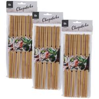 Sushi eetstokjes/chopsticks - 36 paar - bamboe hout naturel - Chinees/japans