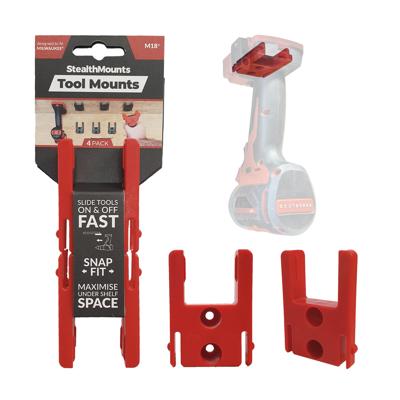 StealthMounts Machinehouder voor Milwaukee M18™ - Rood - TM-MW18-RED-4