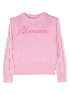 Miss Blumarine pull à logo brodé - Rose