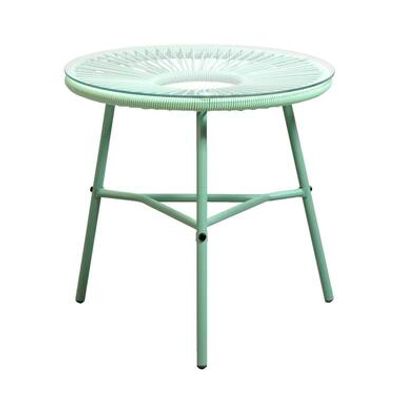 Bijzettafel Formentera - lichtgroen - 50xØ50 cm - Leen Bakker