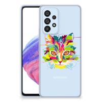 Samsung Galaxy A53 5G Telefoonhoesje met Naam Cat Color