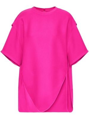Valentino Garavani t-shirt asymétrique à détails drapés - Rose