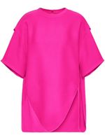 Valentino Garavani t-shirt asymétrique à détails drapés - Rose