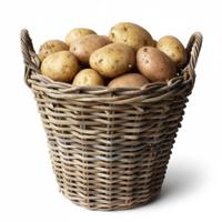 VD Leeden Opbergmand Klassiek - bruin - rond - 40 x 30 cm - rotan - gevlochten riet