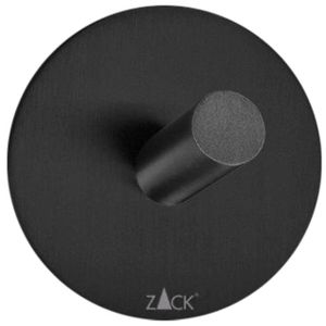 Zack Duplo handdoekhaak 5.5x5.5cm rond zelfklevend Mat Zwart 40447