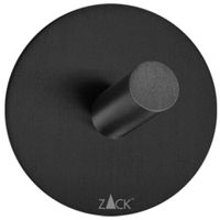 Zack Duplo handdoekhaak 5.5x5.5cm rond zelfklevend Mat Zwart 40447 - thumbnail